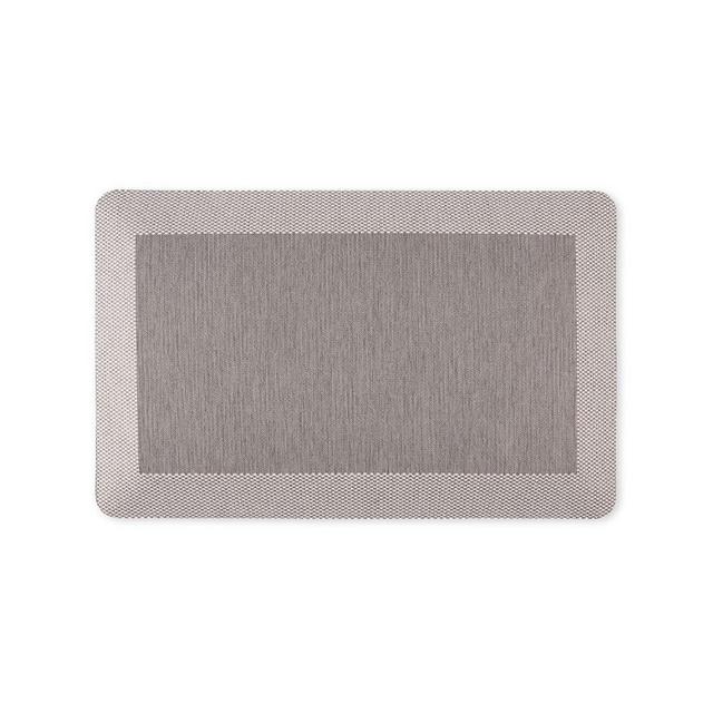 Martha Stewart Mira Modern Heathered Anti-Fatigue Air-Infused Kitchen Mat, Grey, 19.6"x32"
