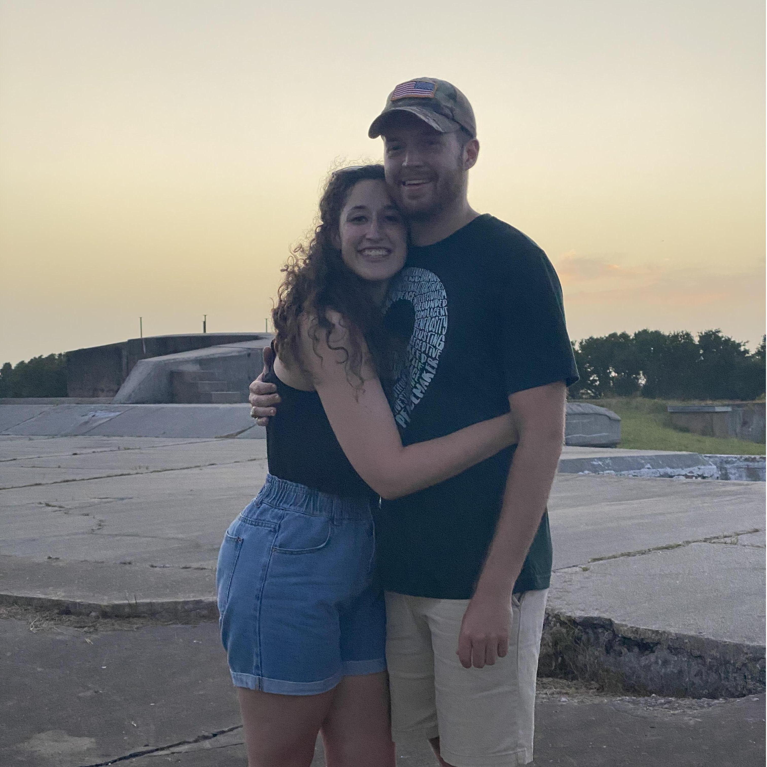 We got to visit Fort Caswell, where Megan worked for 3 summers, for an all summer staff reunion. It was also our first trip to the beach together! (6/2020)