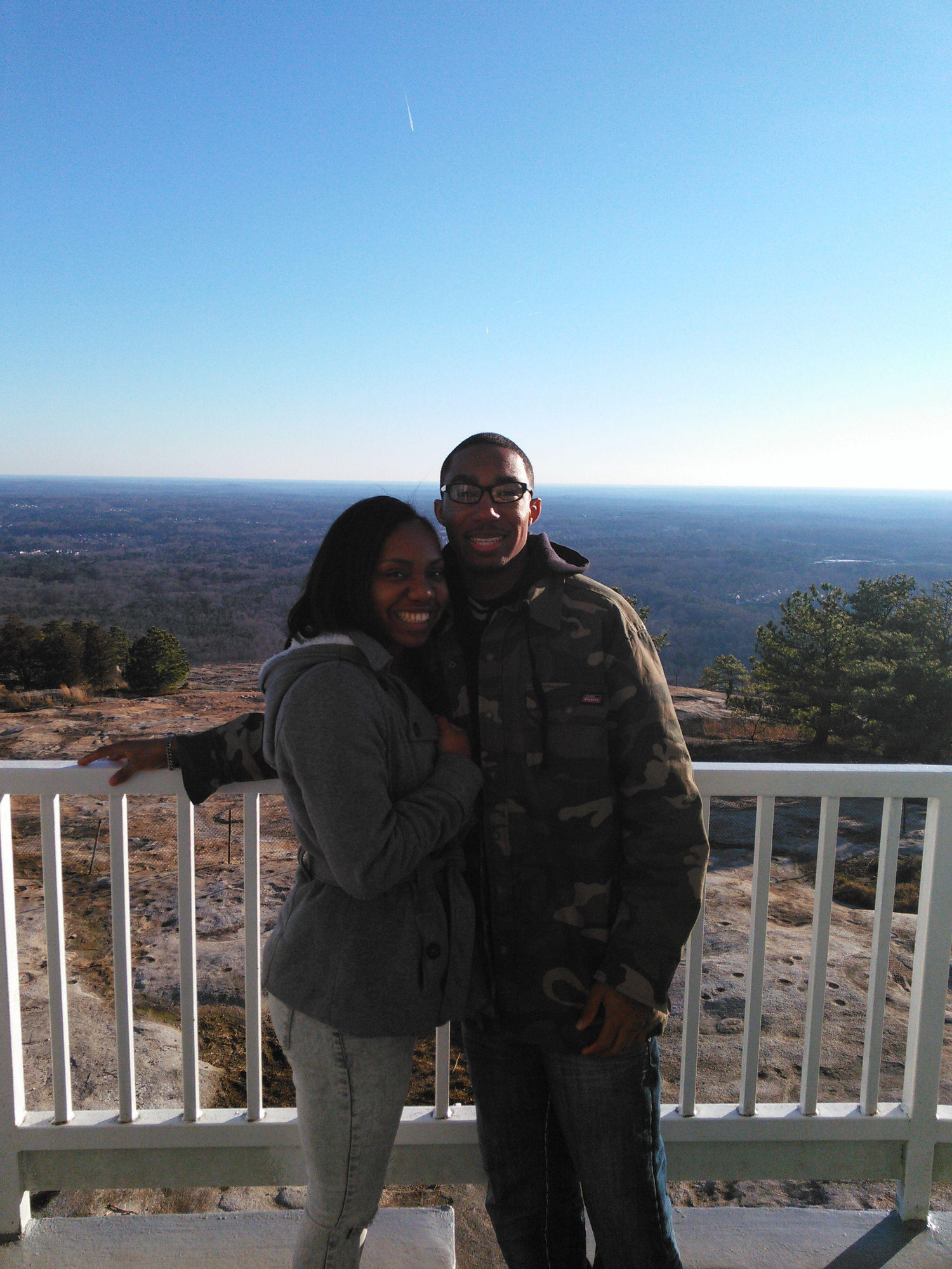 The day before he proposed on February 13th 2016 on Stone Mountain