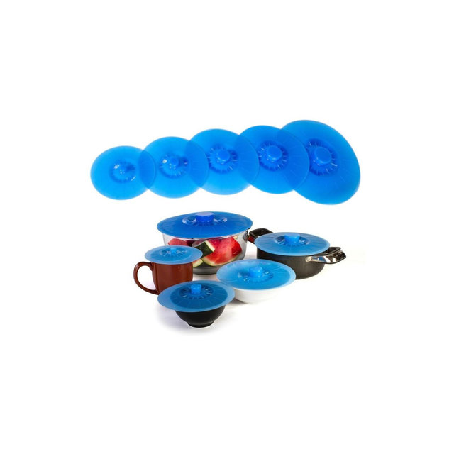 Kitchen + Home Silicone Bowl Covers - Set of 5 Lids