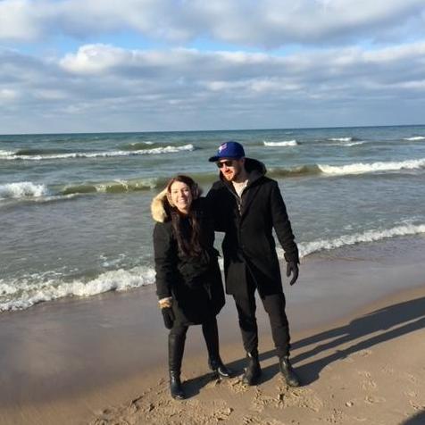 Taking in the waves and dad jokes at the beach on New Years.