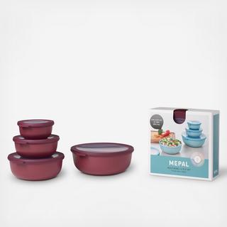 Cirqula Shallow 8-Piece Storage Bowl Set