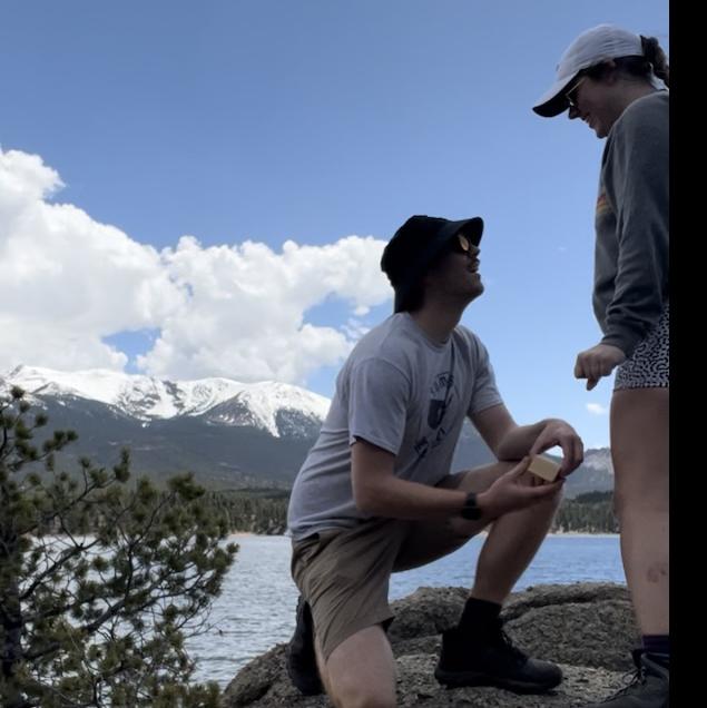 Photos of our Colorado trip when we got engaged - Ben proposing at North Slope Recreational Park in Colorado on May 27, 2023