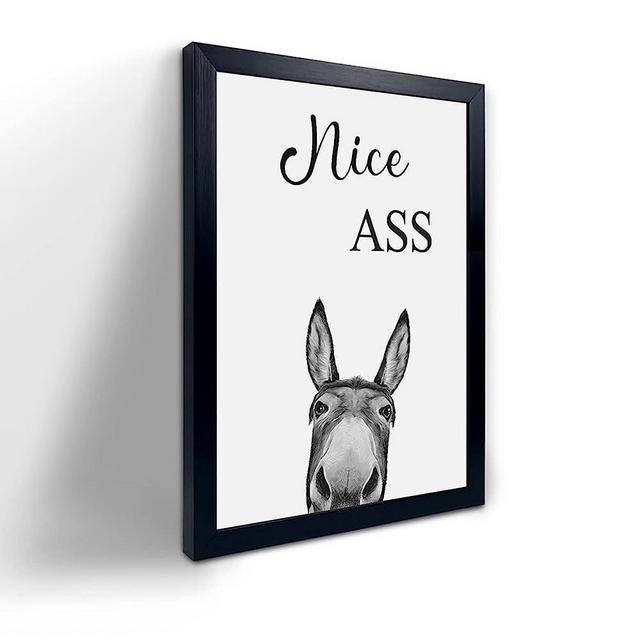 Donkey Animal Prints Toilet Room Decor - Nice Ass Quotes Bathroom Sign, Funny Bathroom Decor Bathroom Signs, Funny Bathroom Wall Art, Bathroom Decor Poster, Funny Bathroom Quotes, Toilet Art, Guest Bathroom Wall Decor
