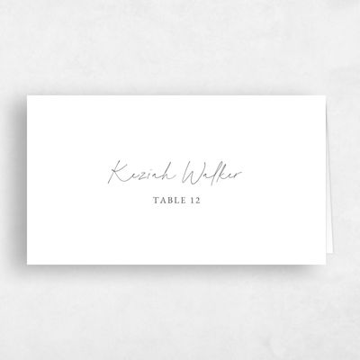 White Wedding Place Card - Phippsburg