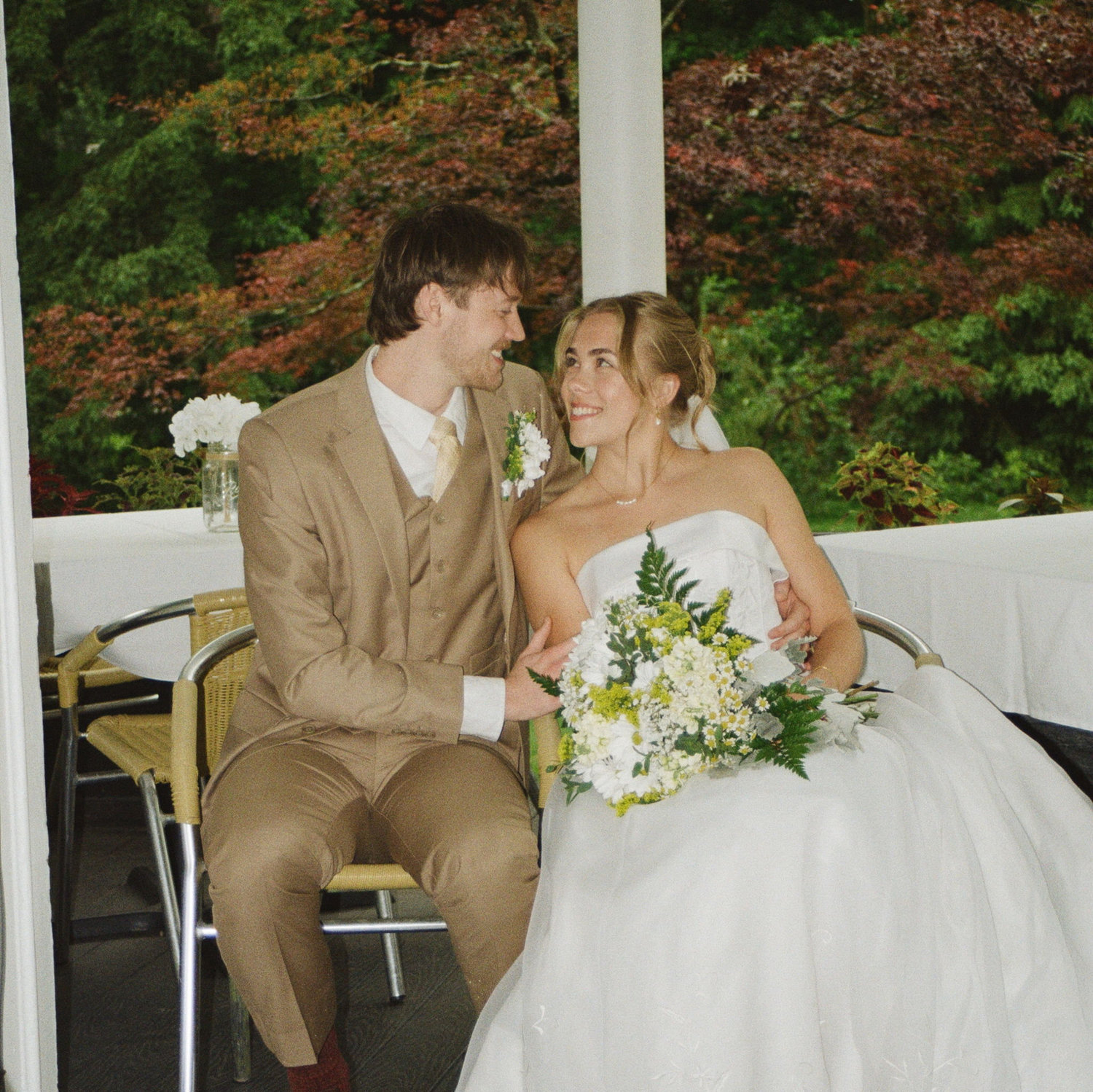 Before heading into the reception dinner.
