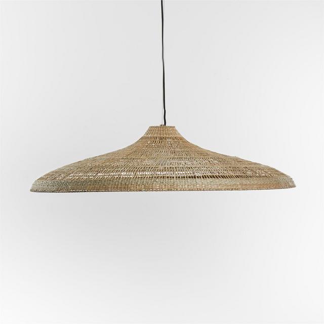 Nossa Wide Natural Woven Pendant Light