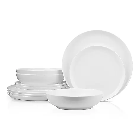 Stone + Lain Gabrielle 12-Piece Bone China Dinnerware Set in Choice of Color