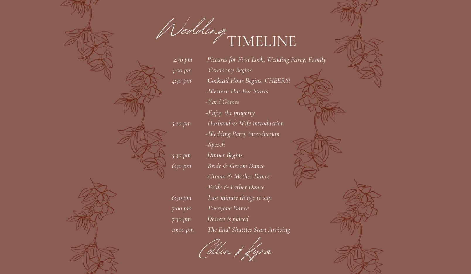 The Wedding Website of Collin Brady and Kyra Wallace