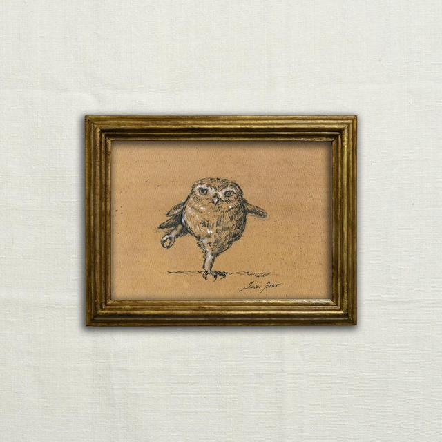 Original, NOT A PRINT- Owl art, owl charcoal sketch, minimal owl, Strigiformes drawing, owl illustration, owl pencil artwork - Unframed art.