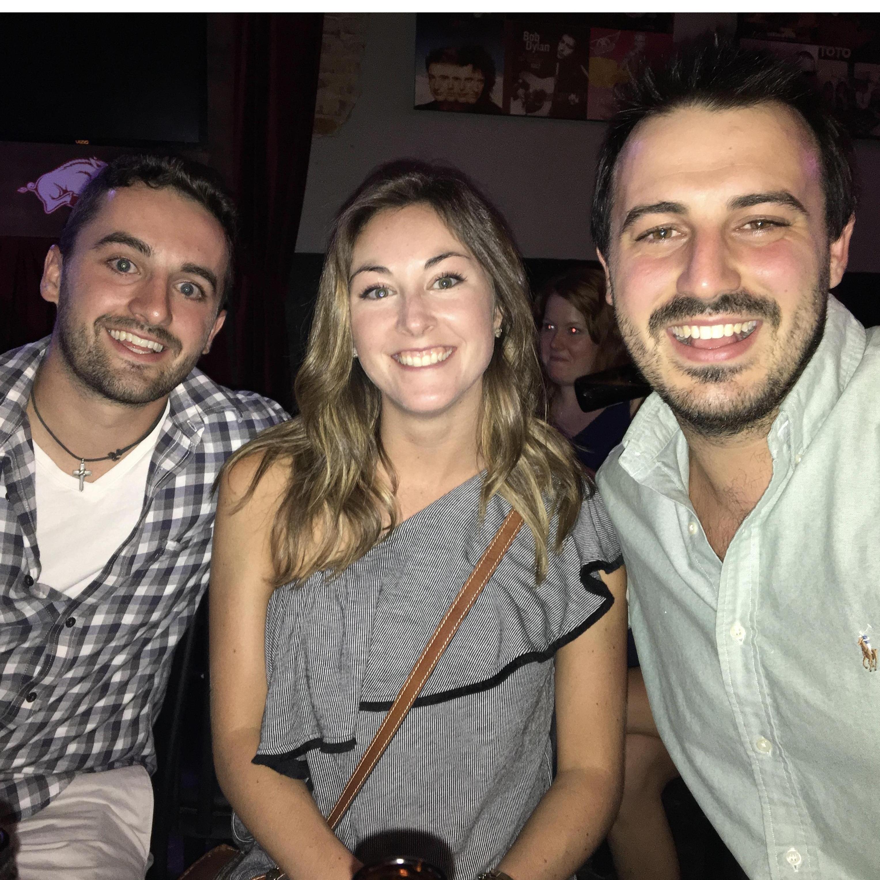 The night before graduation at our go-to bar, Willie D's in Little Rock