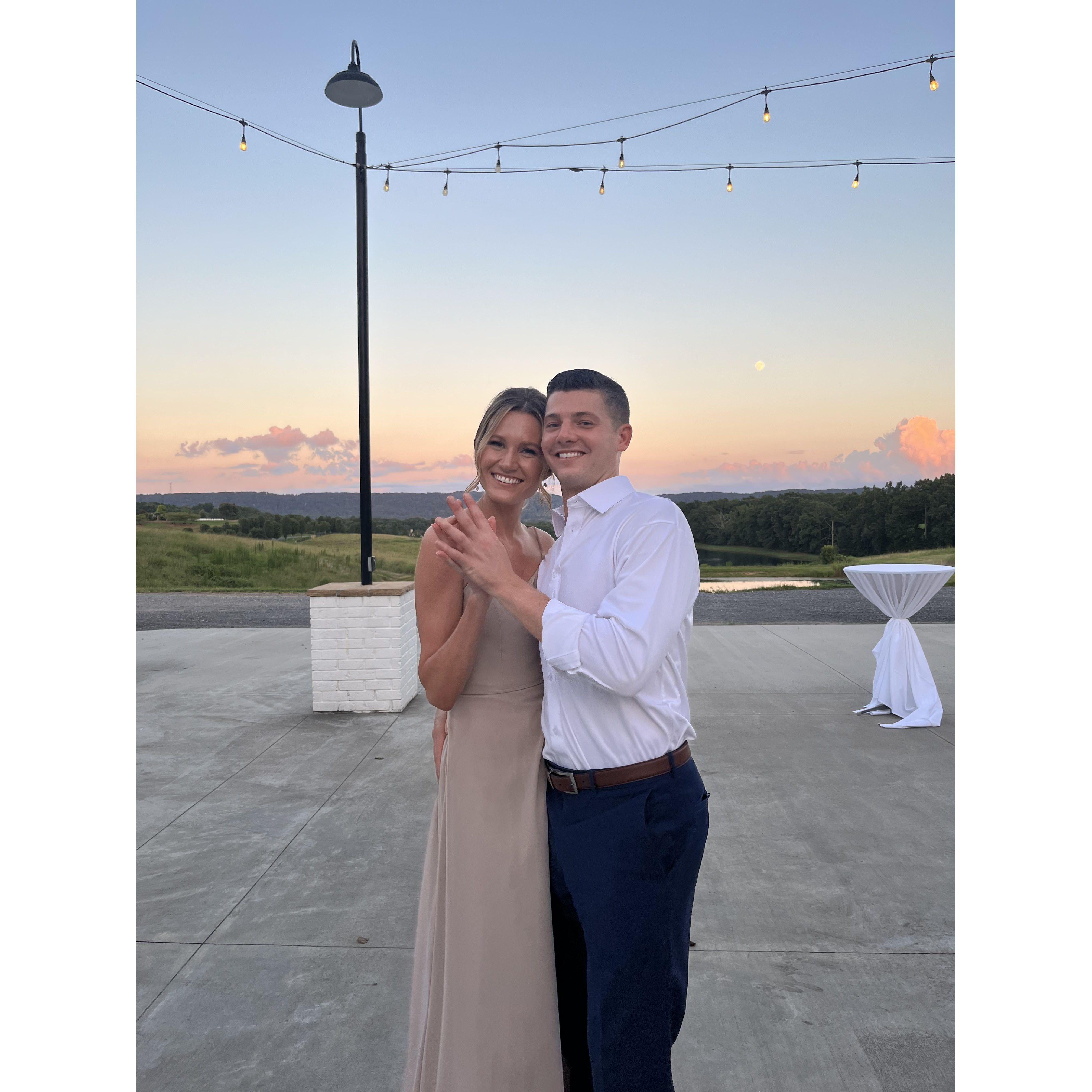At Emma and Brandon Waye's Wedding in July 2023