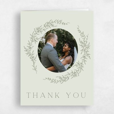 Khaki Green Wedding Thank You - Rhys Photo
