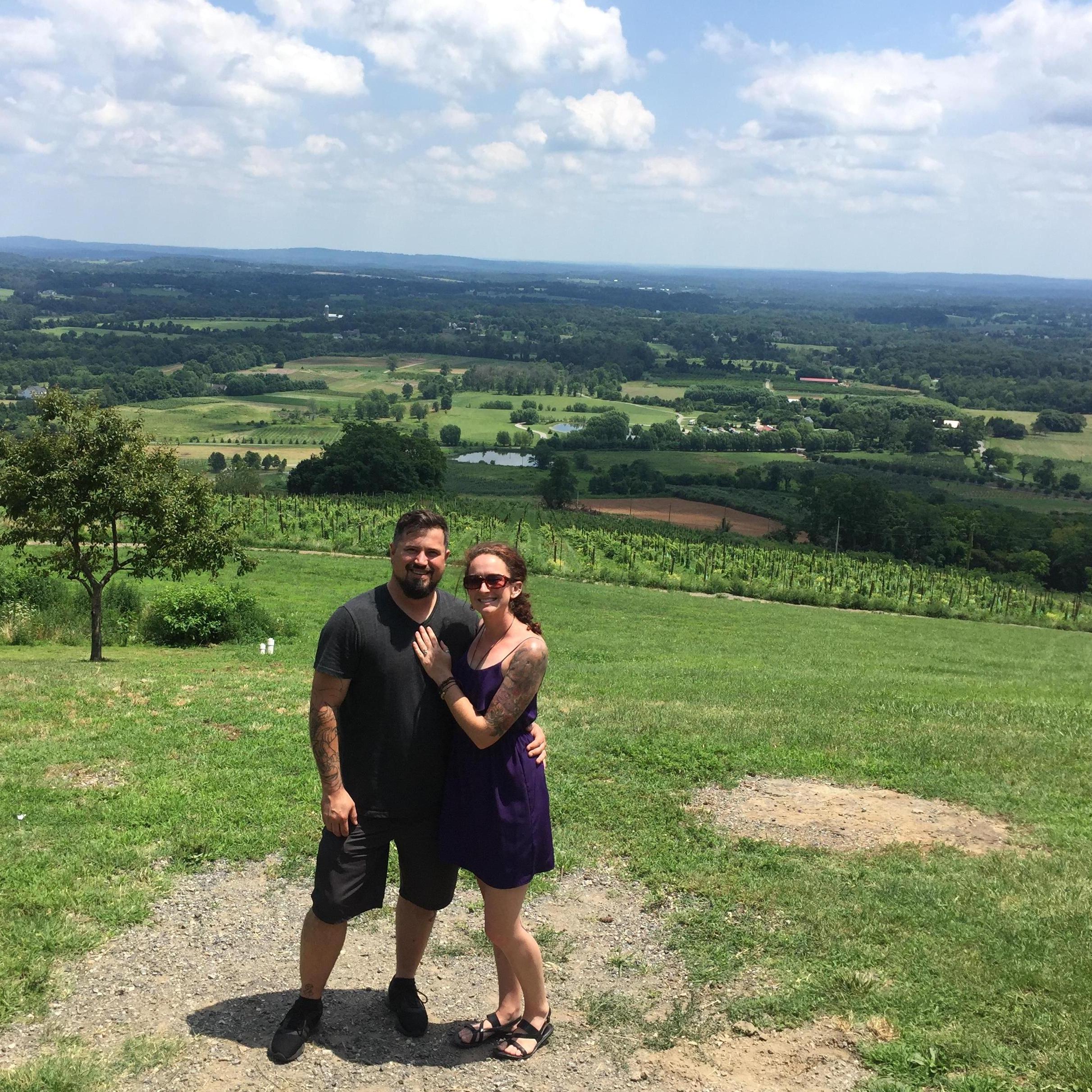 Enjoying the view at one of our favorites, Dirt Farm Brewing in Bluemont, VA.
