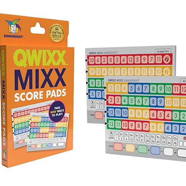 Gamewright Qwixx Mixx - Genuine Enhanced Game Play Add-On Replacement Scorecards for Qwixx - A Fast Family Dice Game