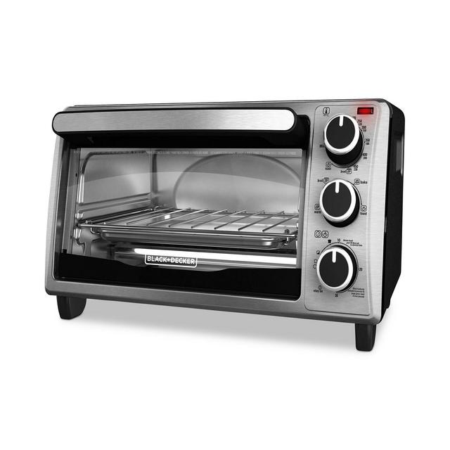 Black & Decker Stainless Steel 4 Slice Toaster & Broiler Oven