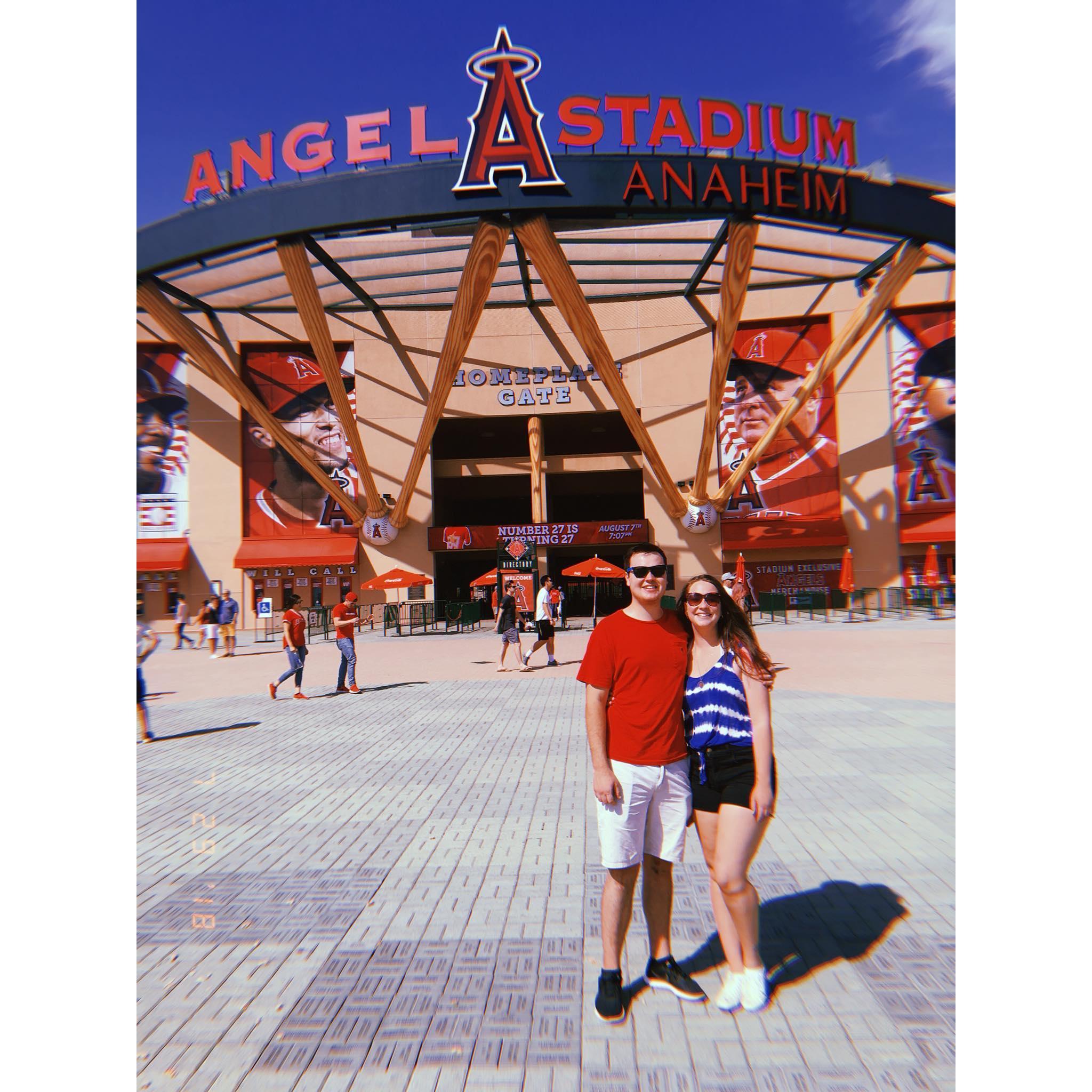Baseball game in Anaheim as new California residents