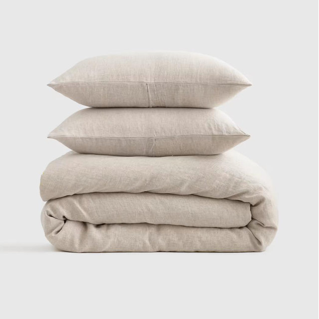 European Linen Duvet Cover Set - Full/Queen