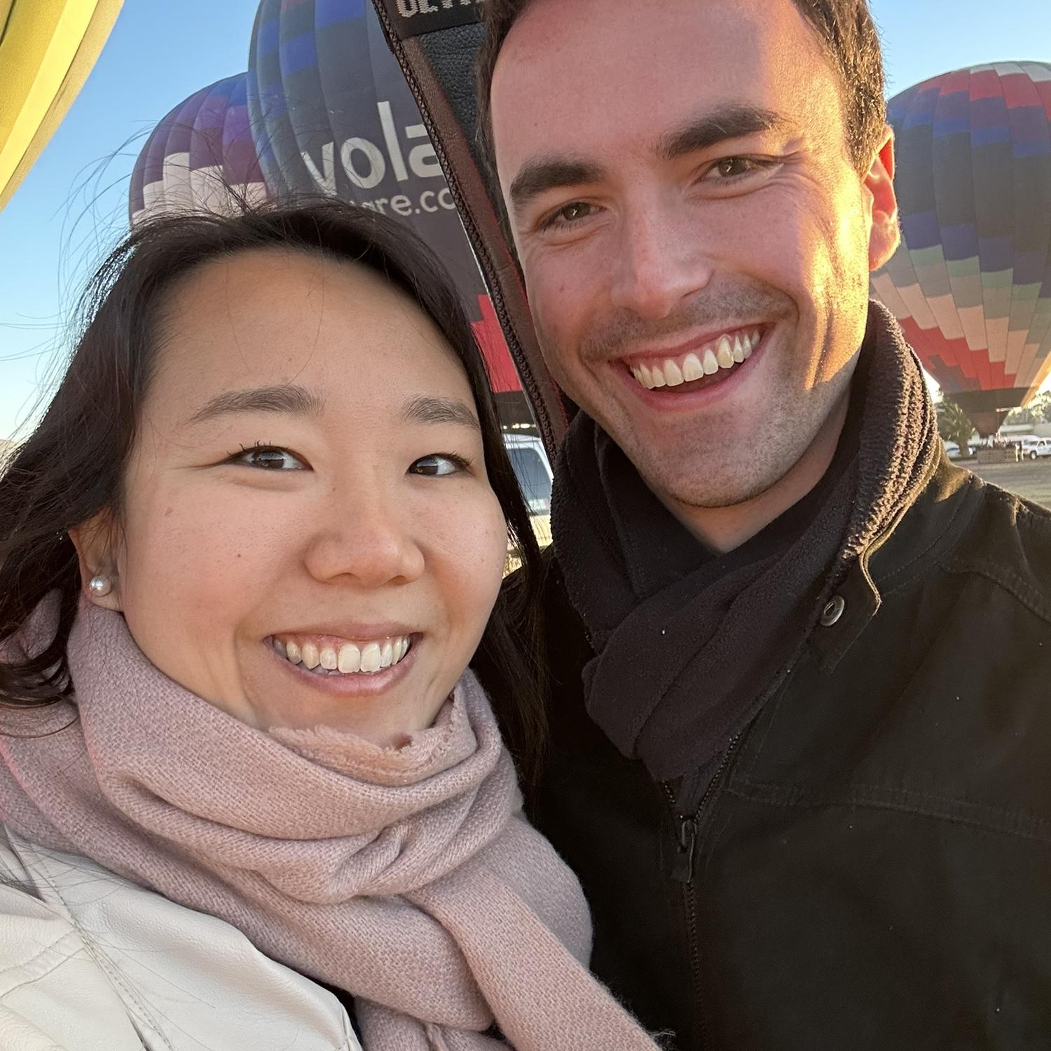 Venturing on our first hot air balloon ride in Mexico