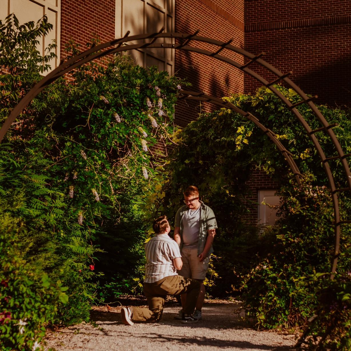 Francis picked this location for the archway perfectly framing us, like we are in our own little bubble.