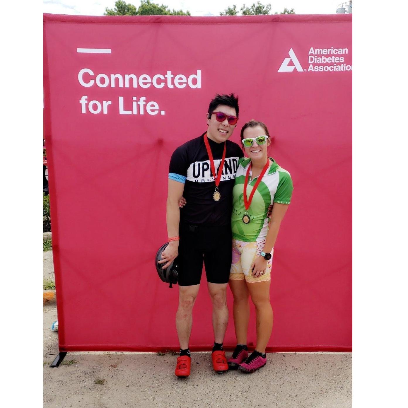 Rode 60 miles together in the Tour de Cure