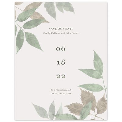 Green Wedding Digital Save the Date - Leia Border
