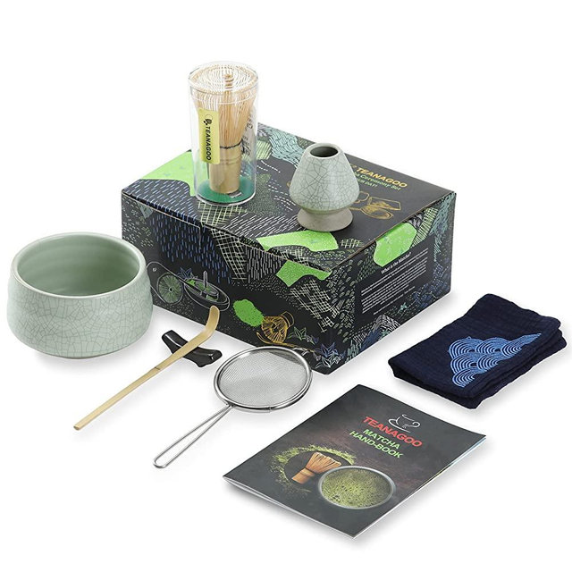 Japanese Tea Set Matcha Whisk Set Matcha Bowl Bamboo Matcha Whisk (chasen) Scoop (chashaku) Matcha Whisk Holder Tea Making Kit. MSB-6 Matcha Green Tea Powder Kit. Matcha Tea Kit