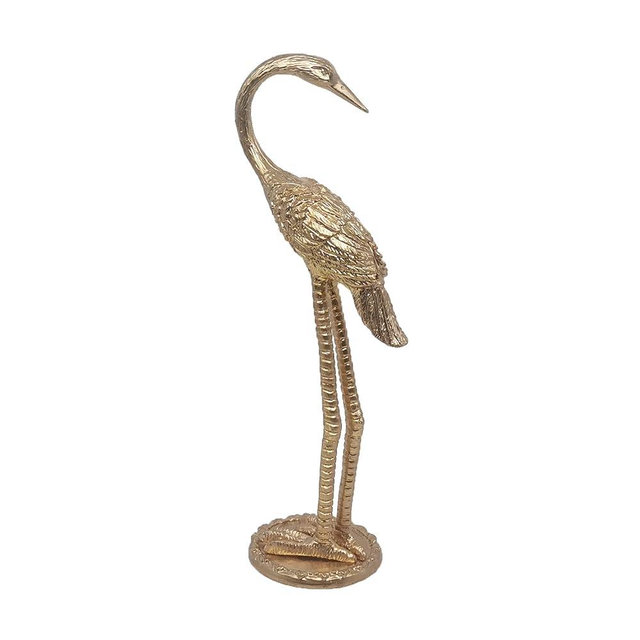 Tricune Metal Crane Ring Holder Stand for Jewelry, Engagement Ring and Wedding Ring Display, Gold Decorative Ornaments Home Decor for Living Room, Bedroom, Desktop, Cabinets …