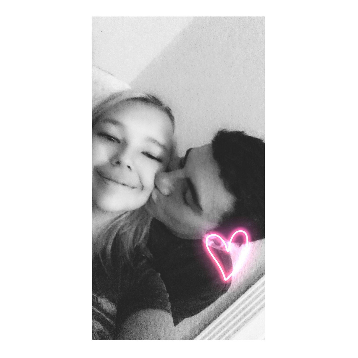 First kiss on the cheek