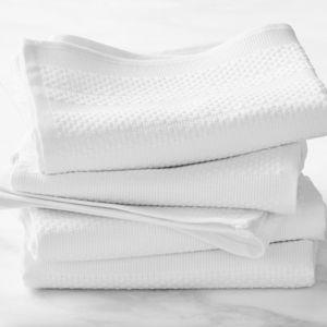 Williams Sonoma Classic Stripe Towels, Set of 4 - White