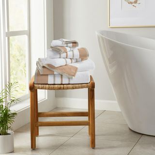 Noelle 6-Piece Cotton Stripe Bath Towel Set