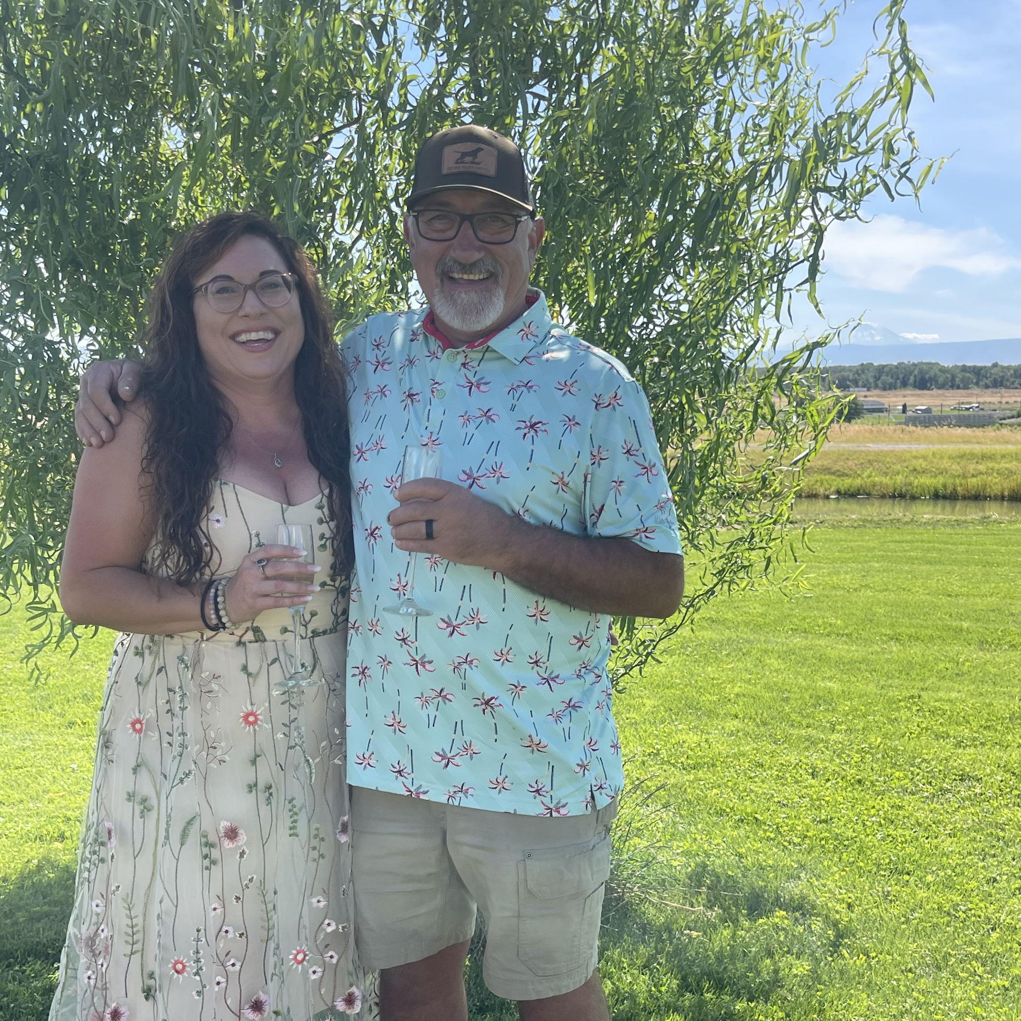 Toasting our engagement party guests - July 2025