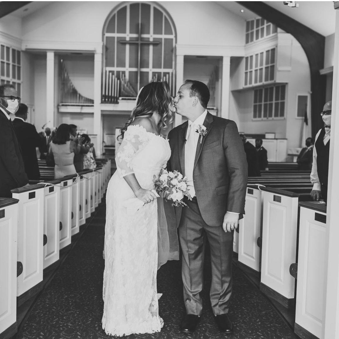 Our second kiss as Mr & Mrs