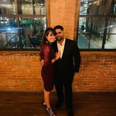 Dressed up for his work Christmas party