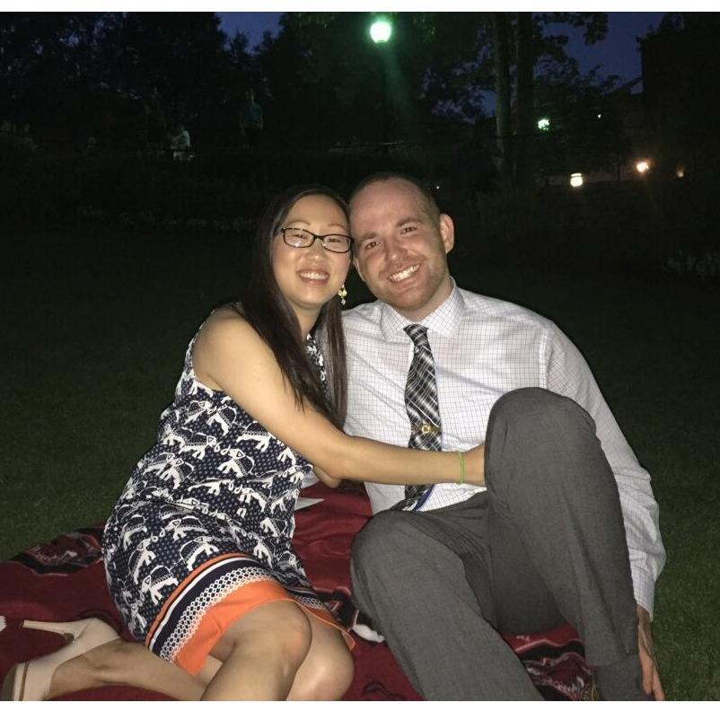 Seconds after getting engaged!