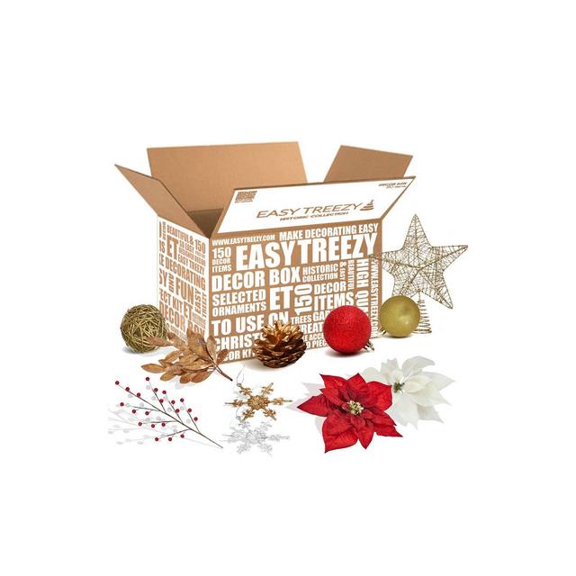 East Treezy® 150-Piece Classic Christmas Decoration Kit in Red