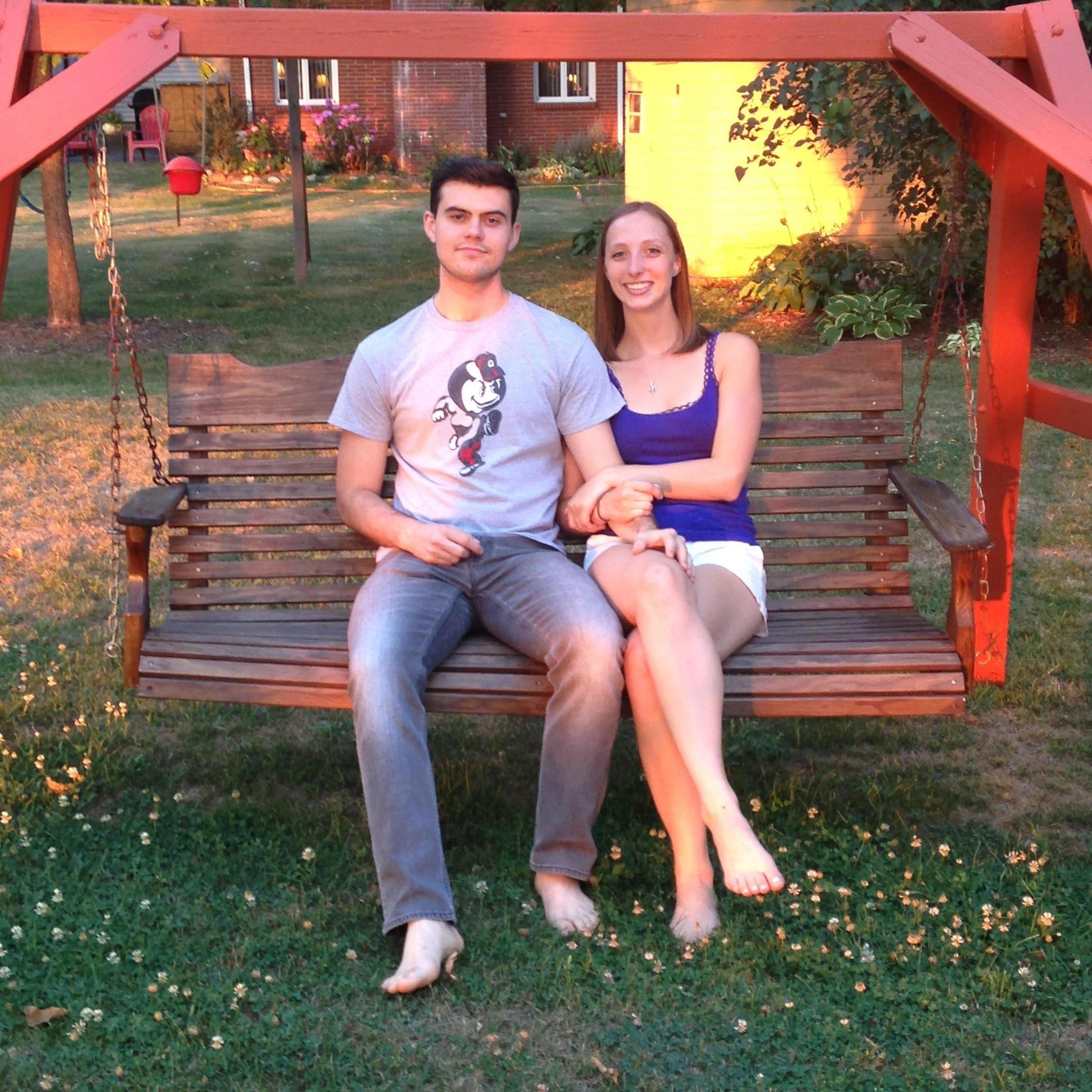 Emily's parent's backyard. 4 years before Trent would eventually propose there.