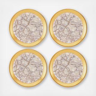 Tempio Luna Canape Plate, Set of 4