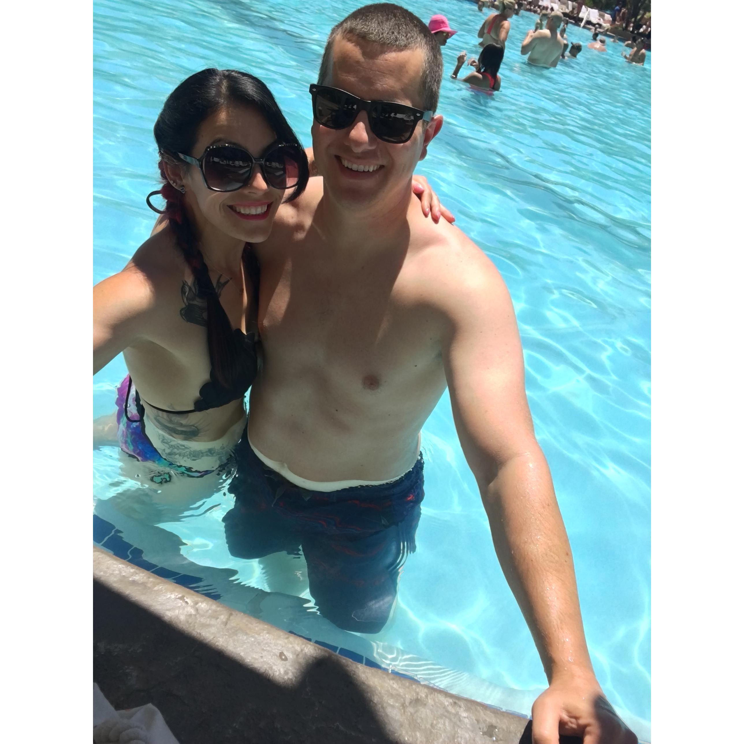 First anniversary weekend -Vegas! June, 2017.