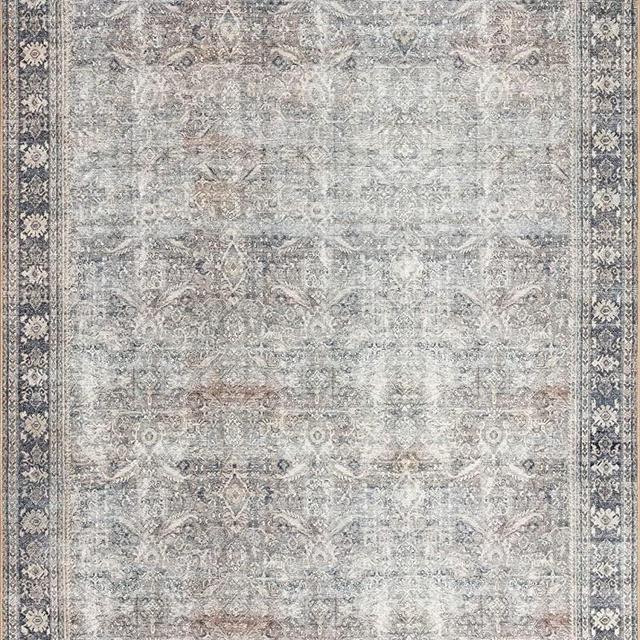 Loloi II Wynter WYN-03 Silver / Charcoal Oriental Area Rug 7'-6" x 9'-6"