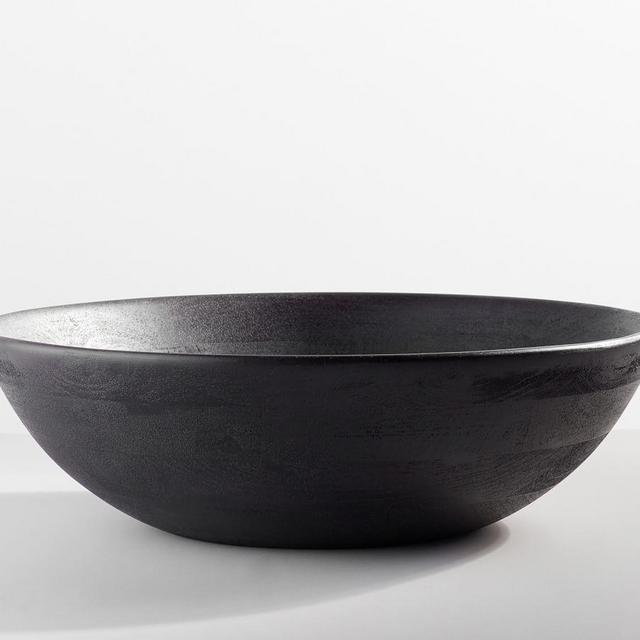 Chateau Acacia Wood Salad Bowl, XL 20" - Black