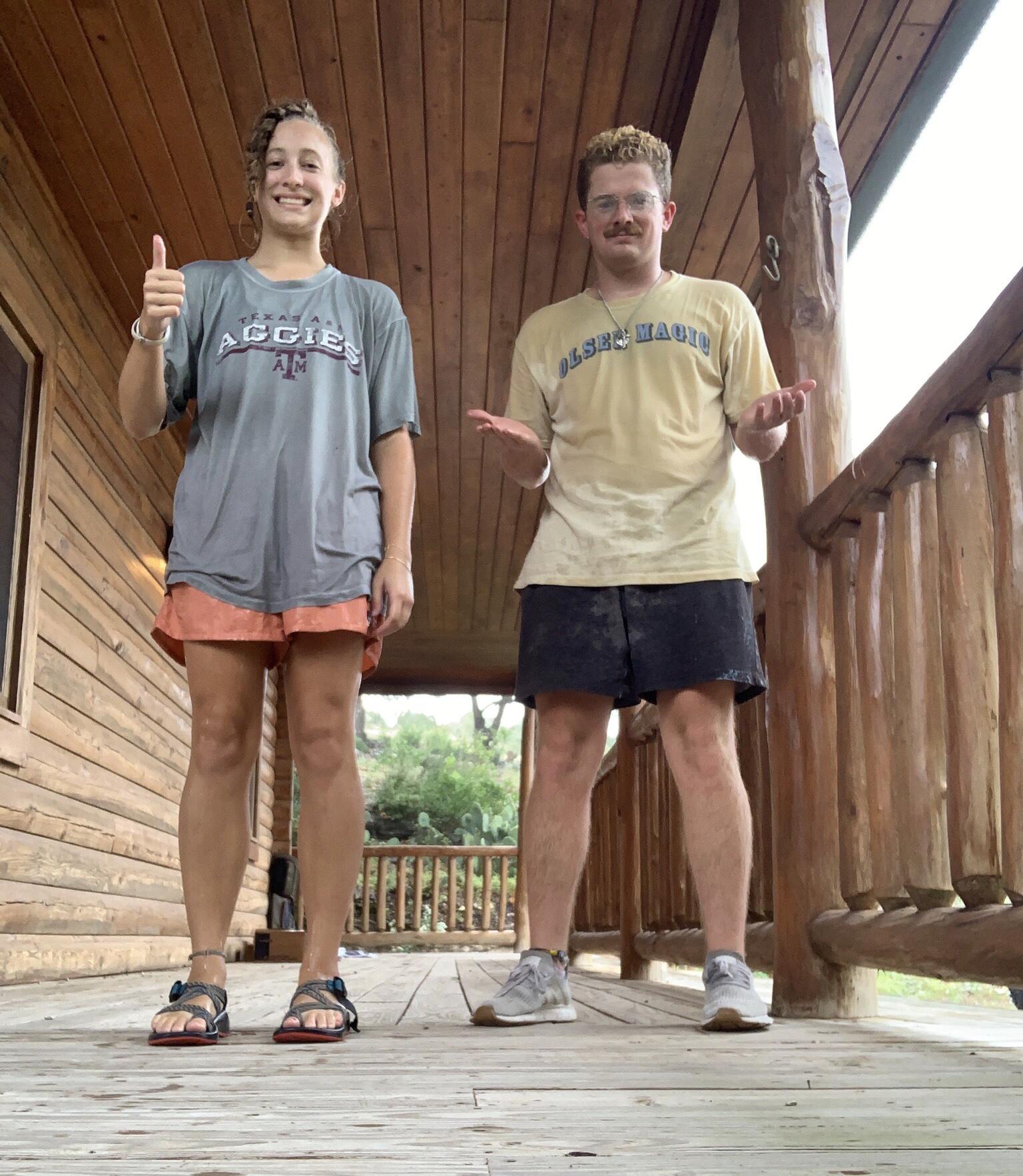 It rained & we got wet