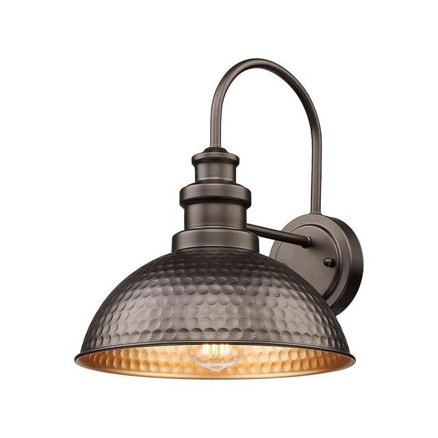 Outdoor Barn Light Fixture, 11.5” Farmhouse Exterior Wall Sconce, Industrial Wall Mount Porch Light, Weather Resistant Outside Lighting for Patio Garage Yard, E26 Base, Oil Rubbed Bronze, 1 Pack