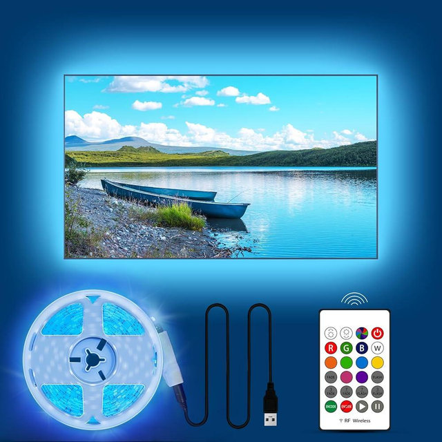 Led Lights for TV 82 85 86 90 95 Inches,21Ft TV Led Backlight for TV Home Theater Ambient Lighting Gaming Decor, Room Decor,Easy-Bending Design TV Lights, USB Powered TV Lights