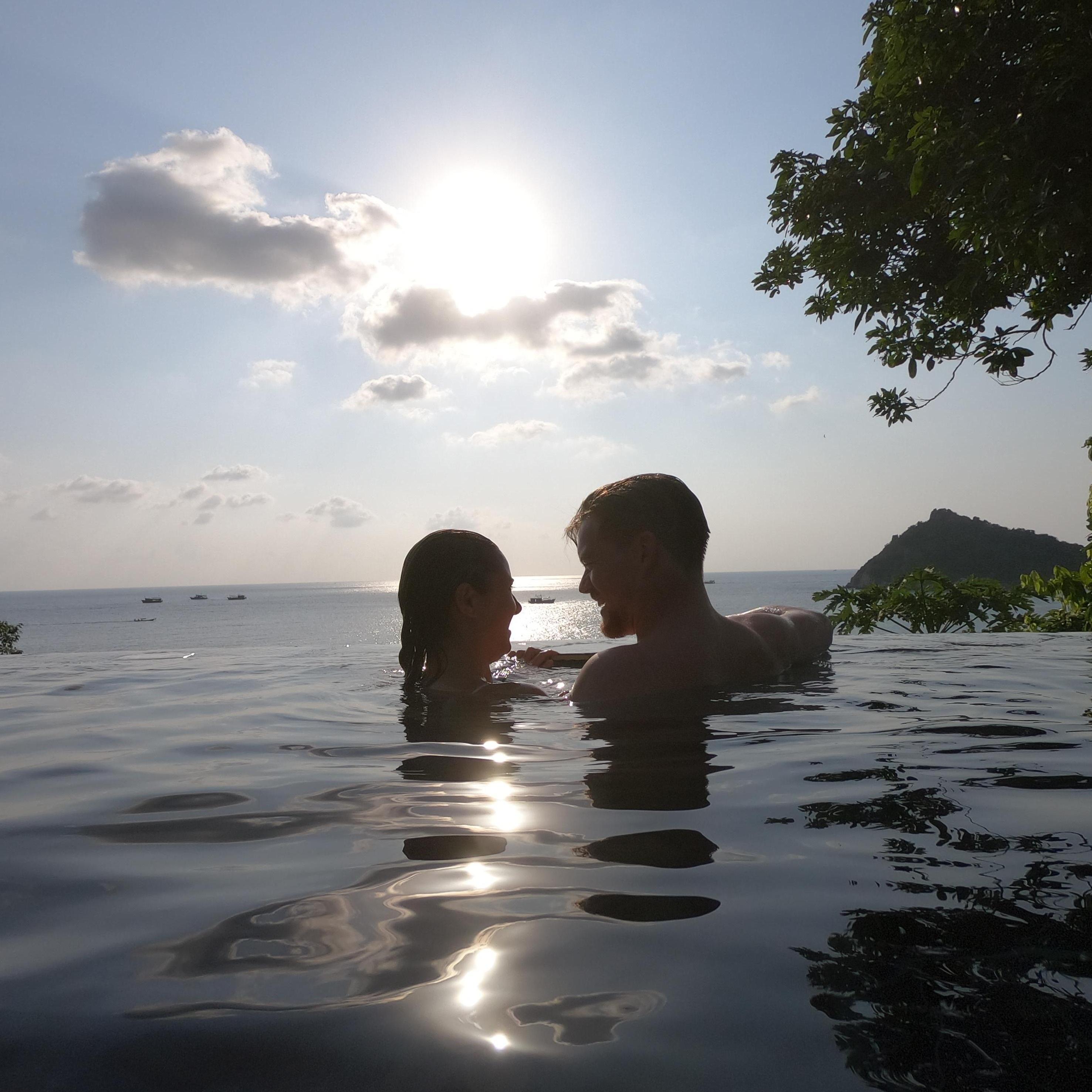 Koh Tao, Thailand 

02/27/2019

Infinity pool overlooking the views from Koh Tao. Had a great day with Danish friends we met in our dive class.