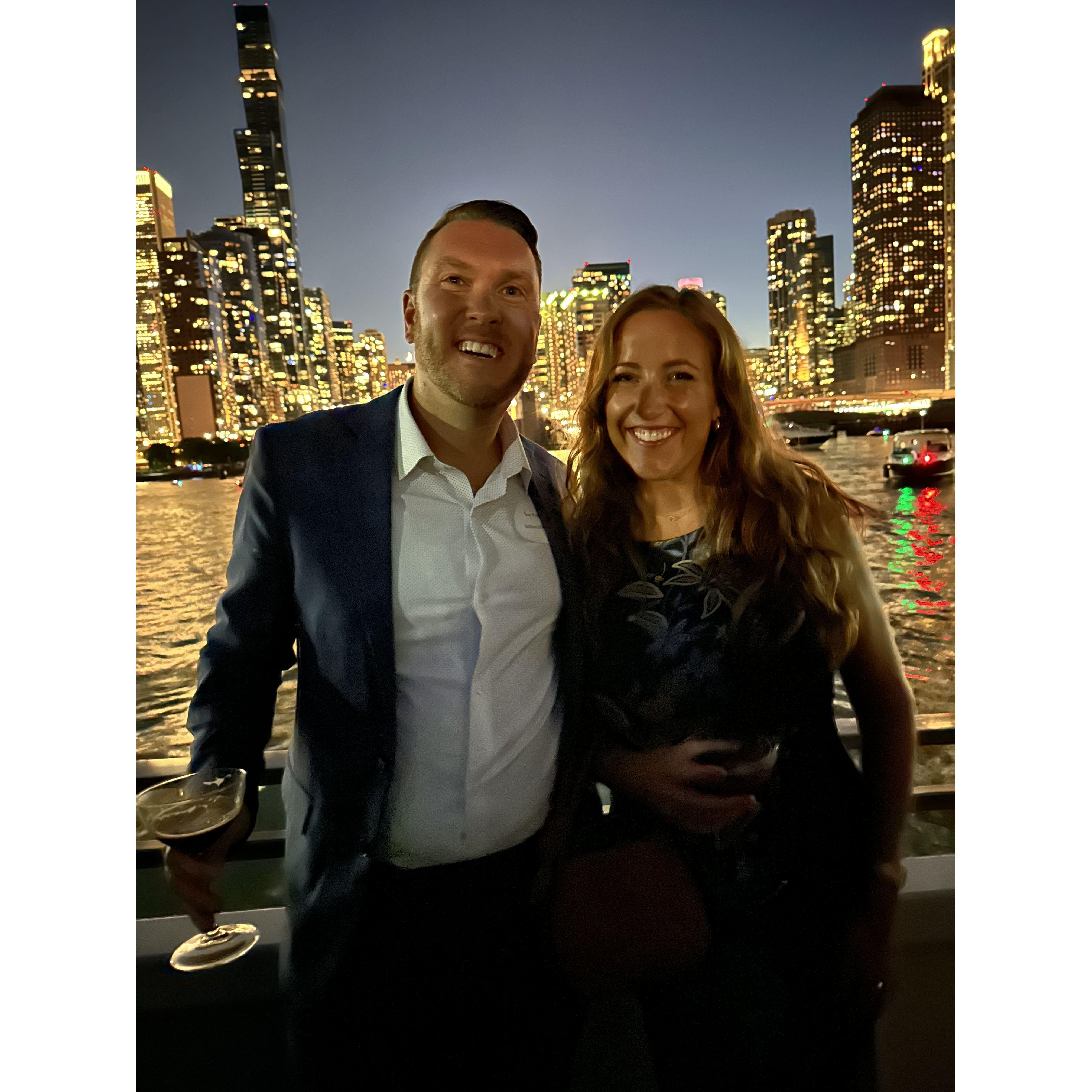 White Sox boat night in Chicago over the summer.