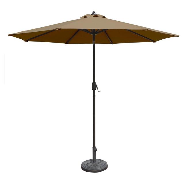 Island Umbrella Mirage 9' Market Umbrella in Champagne Olefin