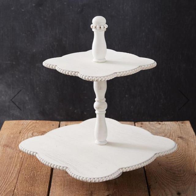Two Tiered Wooden Tray