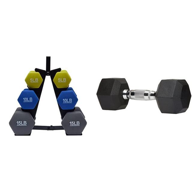 Amazon Basics Neoprene Coated Dumbbell Hand Weight Set