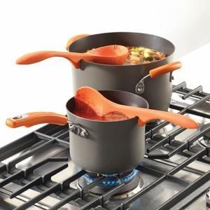Rachael Ray Tools 2-Piece Lazy Spoon & Lazy Ladle Set, Orange